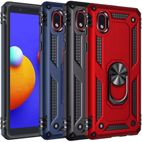 Чохол для телефона Mobile Case Shockproof Serge Magnetic Ring Black for Samsung M013 Galaxy M01 Core / A013 Galaxy A01 Core: Сумісність Samsung M013 Galaxy M01 Core / A013 Galaxy A01 Core