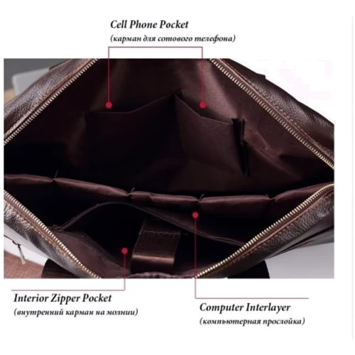 Bexhill Leather Bag Brown (Bx1128C) for MacBook 15" фото 5