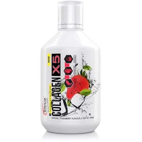 Genius Nutrition Collagen-X5 liquid 500 ml / 40 servings / Strawberry: Пол Унисекс