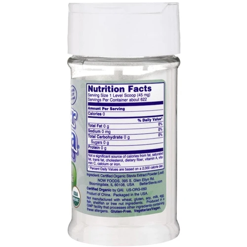 NOW Foods BetterStevia Extract Powder 28 g /622 servings/: Форма выпуска Порошок