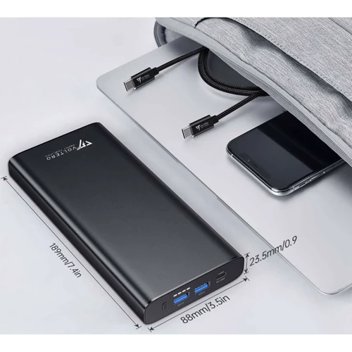 Внешний аккумулятор Voltero Power Bank 26800mAh S25 PD 100W PD3.0 PPS USB-C Black for MacBook (8720828063101, 6090525828894): Количество USB 4