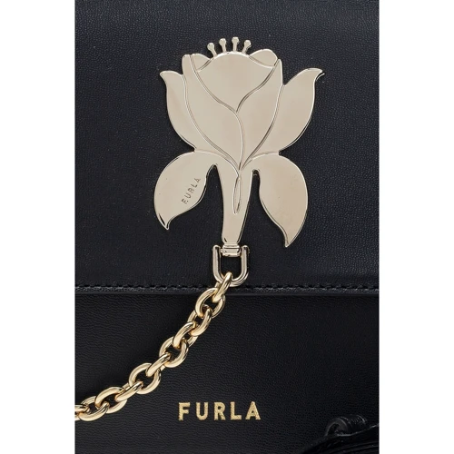 Жіноча сумка крос боді Furla Tuberosa S Crossbody чорна (WB00201MSD000O6000): Фактура матова, Зерниста