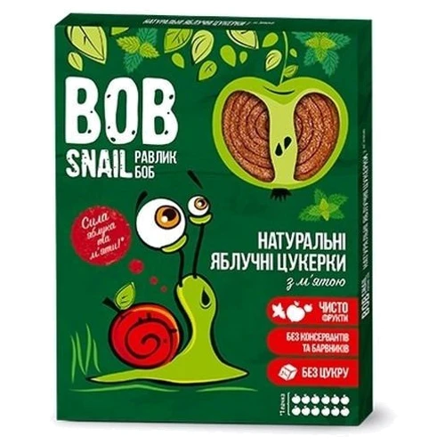 Равлик Боб Цукерки Яблуко-м'ята, 120г (4820162520170)