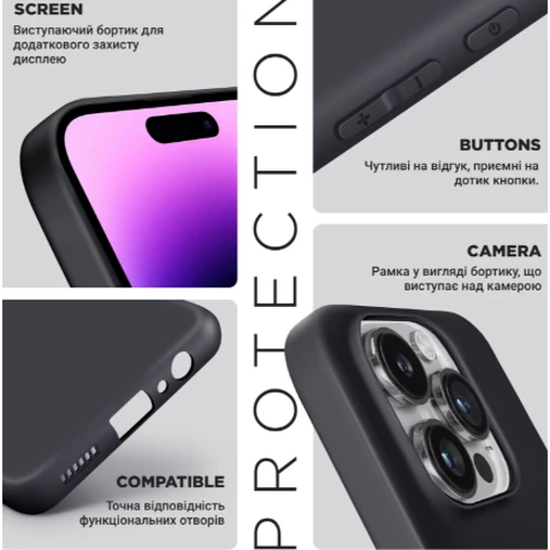 Чохол для телефона ArmorStandart Matte Slim Fit Camera cover Black для Motorola Edge 50 Pro (ARM77291): Матеріал TPU (термополиуретан)