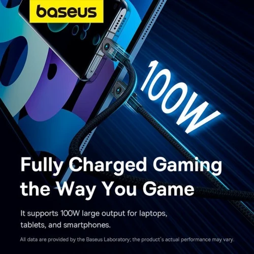 Кабель Baseus USB-C to USB-C Unbreakable Series 100W 1m Black (P10355800111-00) фото 7