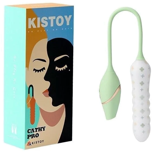 Вибратор с вакуумным стимулятором KisToy Cathy Pro
