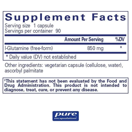 Pure Encapsulations l-Glutamine 850 mg L- глютамин 250 капсул: Тип Глютамины