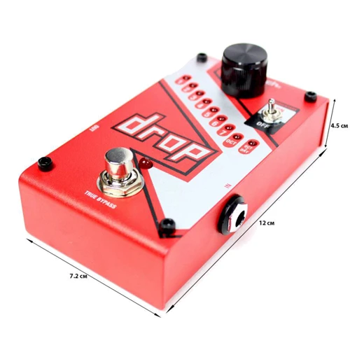 Педаль гитарных эффектов Педаль эффектов Digitech Drop (225614): Габариты, мм 72x45x120