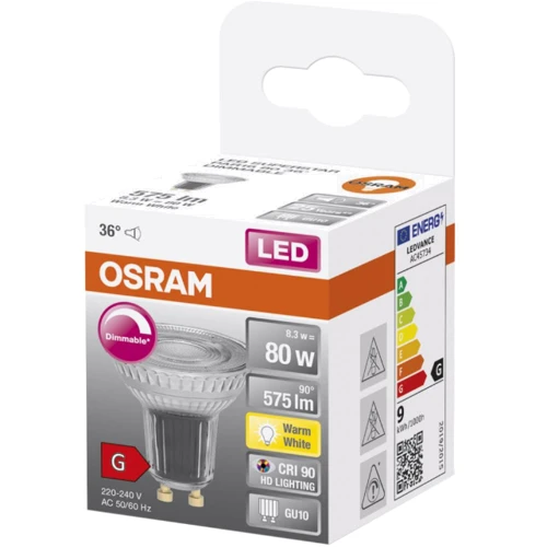 Лампа светодиодная Osram LED, MR16, 8.3W, 2700K, GU10