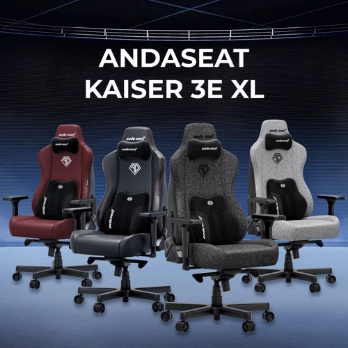 Кресло игровое Anda Seat Kaiser 3E Black PVC Size XL (AD23YC-XL-08-B-PV/C-B01)