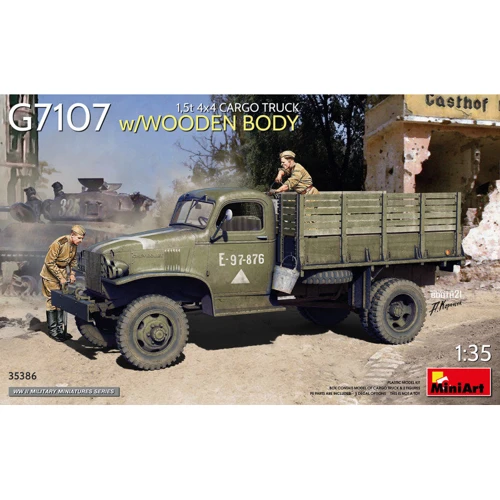 Грузовик MINIART армии США G7107 4X4 1,5 т (деревянный борт)