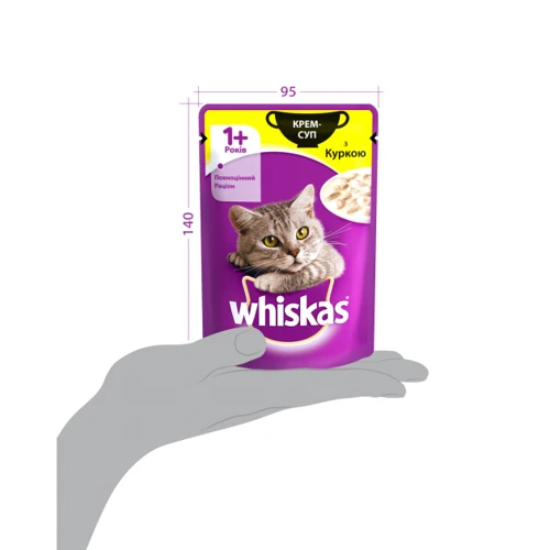 Влажный корм Whiskas для котов Крем-суп с курицей 28х85г (4770608255428): Тип Влажный корм