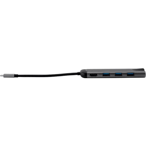 Адаптер Verbatim USB-C to 3xUSB3.0+HDMI+SD/MicroSD+RJ45 (49142): Інтерфейс підключення USB-C