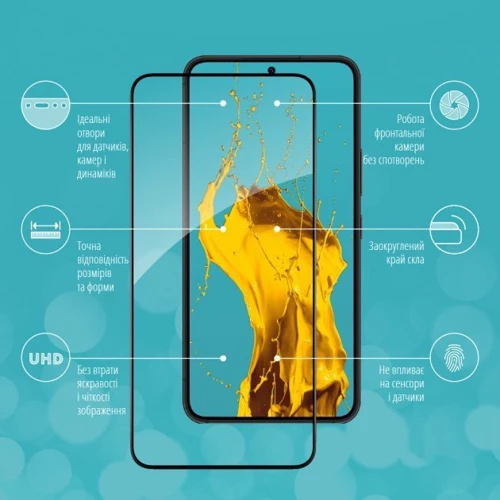 Аксесуар для смартфона Piko Tempered Glass Full Glue Black for Samsung S906 Galaxy S22 Plus/S916 Galaxy S23 Plus: Сумісність for Samsung S906 Galaxy S22 Plus/S916 Galaxy S23 Plus