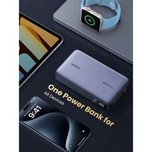 Внешний аккумулятор Ugreen Power Bank 20000mAh PB720 Two-way FC 100W Gray (25188) фото 8