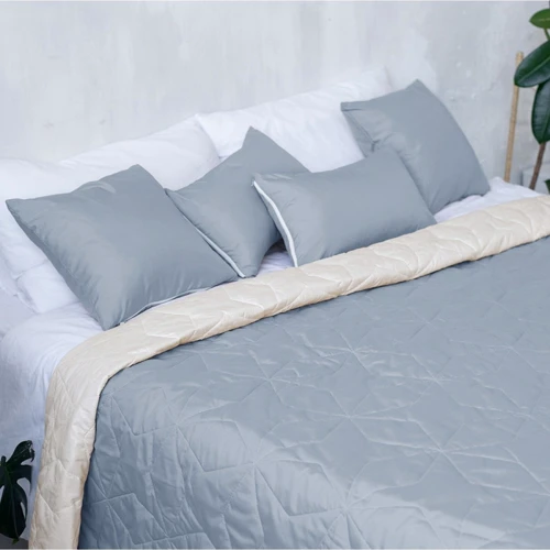 Покривало Sonex Borneo двостороннє 220x240 см сірий/бежевий (SO102401)