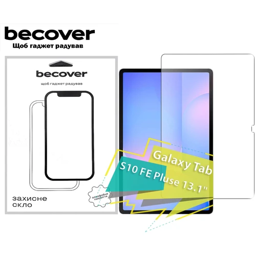 Аксесуар для планшетних ПК BeCover Tempered Glass Clear для Samsung X620/X626 Galaxy Tab S10 FE Plus (713329): Колір прозорий