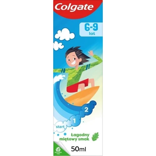 Зубная паста Colgate для детей 6-9 лет со вкусом нежной мяты 50 мл (8718951265837): Объем, мл 50