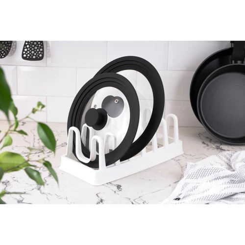 Подставка Ardesto для крышек 35х15.2х11.7 см белая (AR4035L)