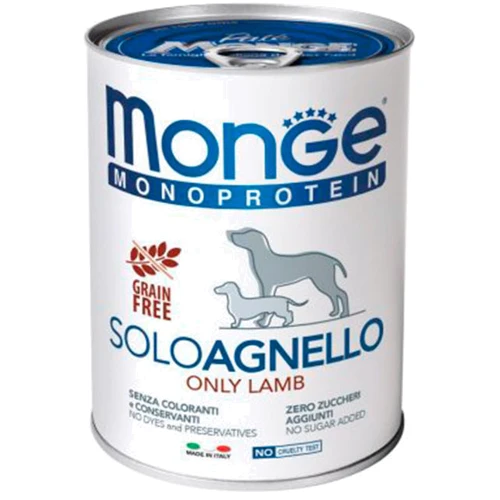 Паштет для собак Monge Dog Solo 100% ягненок 400 г (70014236)