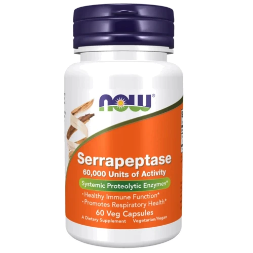 

Now Foods Serrapeptase 60,000 Units - 60 Veg Capsules