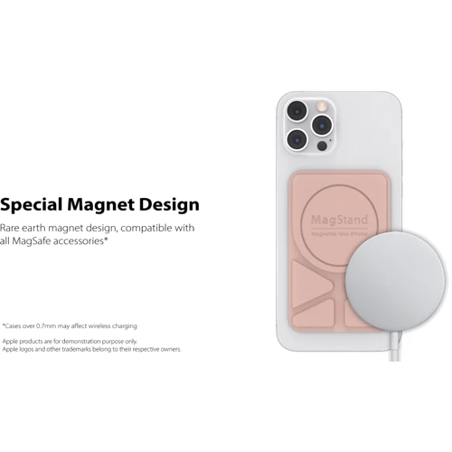 Аксессуар для iPhone Switcheasy MagStand Leather Stand Pink Sand (GS-103-158-221-140) for iPhone 12/13 Series фото 14