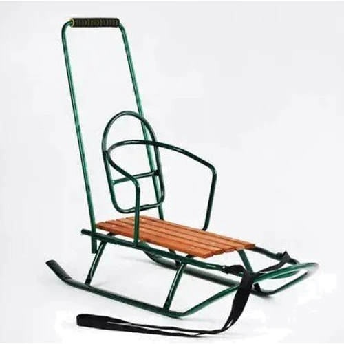 Санки плоские полозья с ручкой цвет зеленый (Ц54336): Производитель Noname