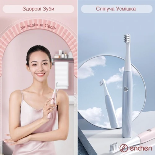 Зубная щетка Xiaomi Enchen T501 pink фото 12