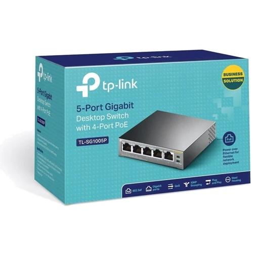 Мережевий комутатор TP-Link TL-SG1005P: Порти тільки Gigabit Ethernet (10/100/1000)