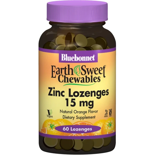 Bluebonnet Nutrition Zinc Lozenges 15 mg, 60 Lozenges (BLB0745)