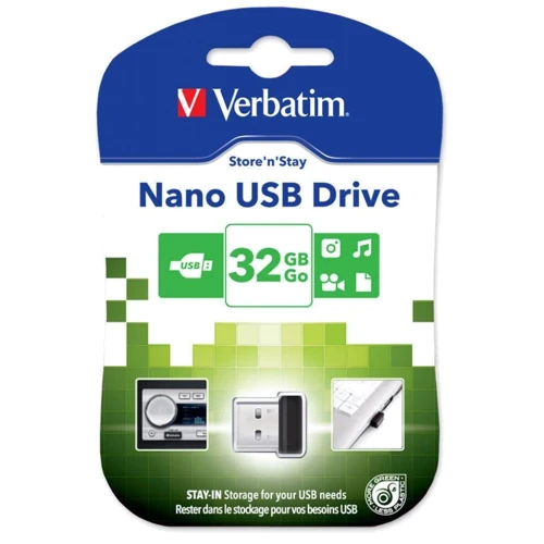 USB-флешка Verbatim 32GB Store 'n' Stay NANO USB 2.0 (98130): Обсяг пам'яті 32 GB
