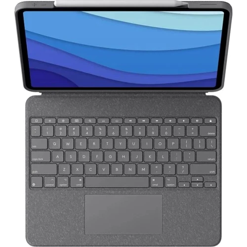 Аксессуар для iPad Logitech Combo Touch Keyboard with Trackpad Gray (920-010097) for iPad Pro 12.9 (2018-2021): Цвет серый