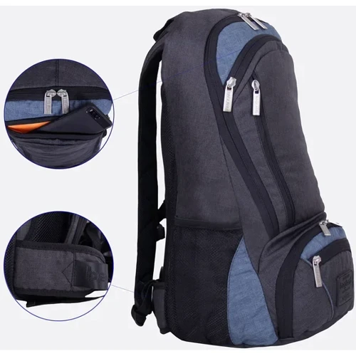 Сумка для ноутбуков Bagland 15.6" Granite Black/Gray (7072175): Вместимость ноутбук, блок питания, аксессуары