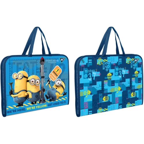 Папка-портфель на блискавки з тканинними ручками Minions (491 597)