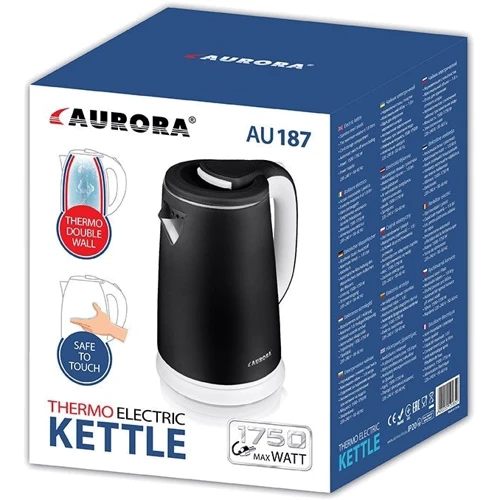 Електрочайник AURORA AU 187 Black: Тип нагрівального елементу диcковый (cкрытый)