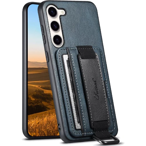 Чехол для телефонов Epik Leather Case Wallet and Straps Blue for Samsung S926 Galaxy S24 Plus: Цвет синий