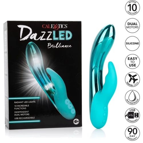 CalExotics DazzLED Brilliance - вибратор кролик с led подсветкой, 12.75x3.25 см