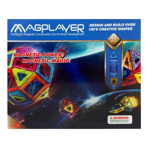 Магнітний констуктор MagPlayer 45 ед. (MPA-45) фото 6