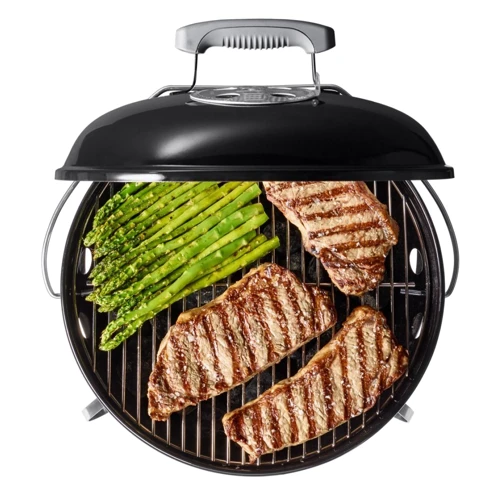 Гриль вугільний переносний Weber Smokey Joe Premium, 37см, бежевий 1125004: Форма Круглые