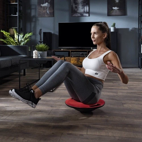Степ та балансувальна платформа Hop-Sport HS-040BB червоний 40см (5902308230378): Діаметр, см 40