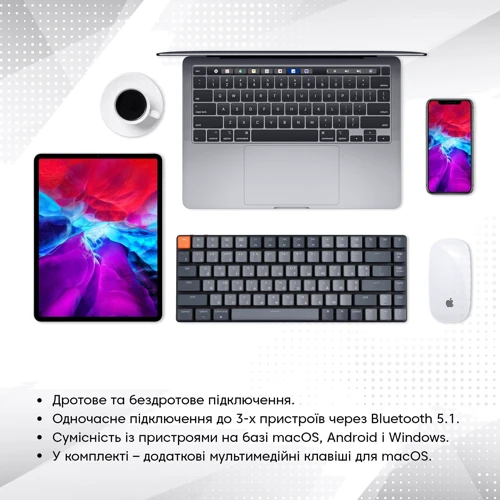 Клавиатура Keychron K3 84 keys, Low Profile Hot-Swap Optical White LED, Red (K3D1_KEYCHRON) фото 17