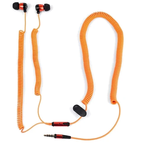 Наушники проводные Satzuma "Bungee" оранжевые (GBE-ORANGE)