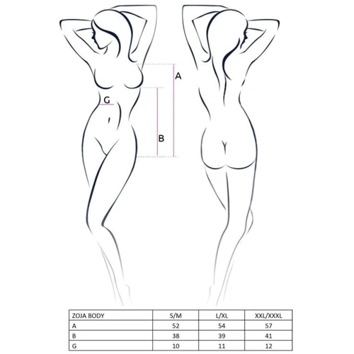 Боди со шнуровкой Passion ZOJA BODY black L/XL