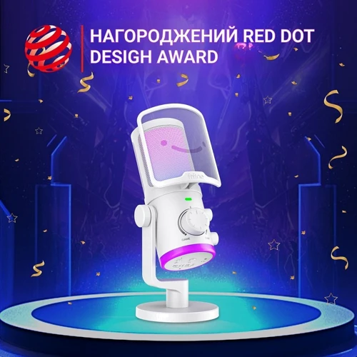Конденсаторний мікрофон USB Fifine TAM6W White: Роз'єм USB