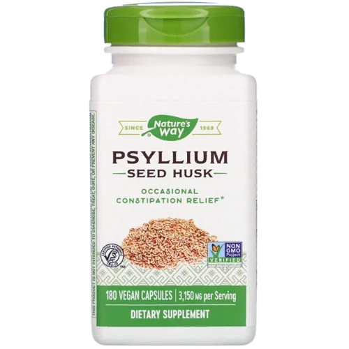 Nature's Way, Psyllium Seed Husk, 3,150 mg, 180 Vegan Capsules (NWY15354)