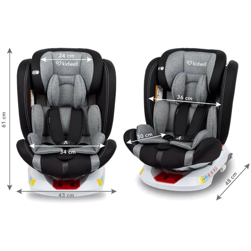 Автокресло Kidwell ORBIT ISOFIX 0-36 kg Black фото 11
