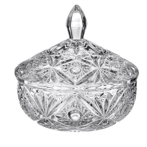 Конфетница Bohemia Miranda с крышкой 15 см (8066)