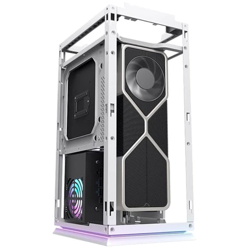 Корпус DarkFlash DLH21 Mini-ITX White: Материал передней панели сталь