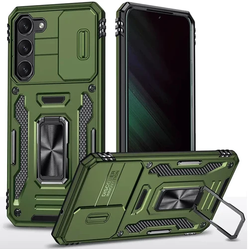 Чехол для телефонов Mobile Case Camshield Army Ring Army Green for Samsung S916 Galaxy S23 Plus