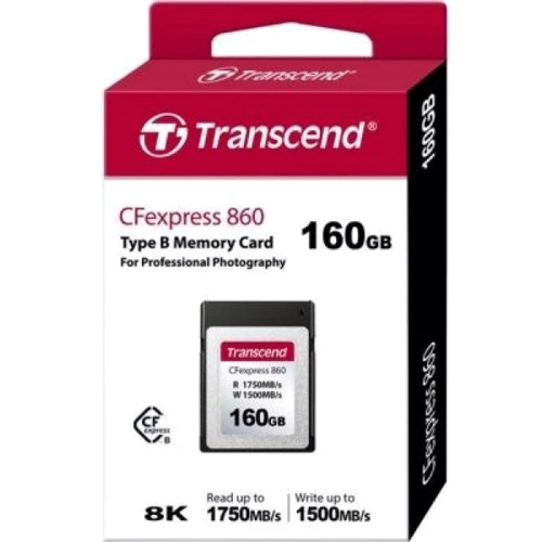 Карта памяти Transcend 160GB CFexpress UHS-II Type B (TS160GCFE860): Тип карты CFexpress